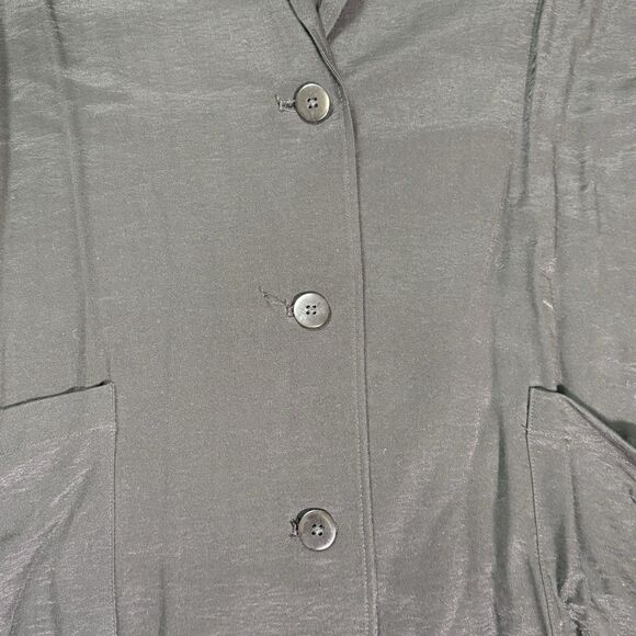 LOGO Lori Goldstein Duster Length Blazer Jacket Size 2x Long Sleeve Black! - Picture 14 of 14